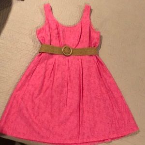 NineWest fit & flare party dress, pink, size 16